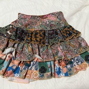 Multicolor Paisley and Floral Women's Skirt
